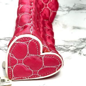New Vintage Bath & Body Works Hot Pink Heart Shaped Makeup Bag